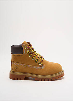 Botine/ghete țesătură satinată toc mic galben TIMBERLAND băiat