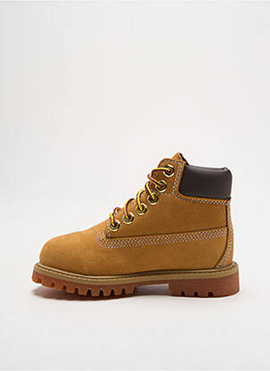 Botine/ghete țesătură satinată toc mic galben TIMBERLAND băiat
