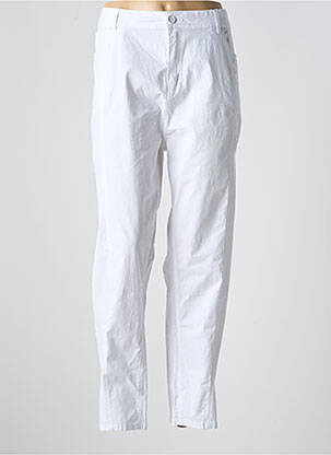 Pantalon drept croială dreaptă alb S.QUISE femeie