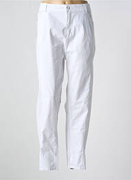 Pantalon drept croială dreaptă alb S.QUISE femeie