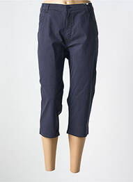 Pantalon trei sferturi croială dreaptă albastru TBS femme