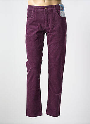 Pantalon slim închidere cu fermoar sub clapetă cu nasturi violet MEYER bărbat