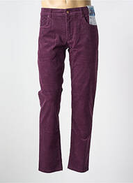 Pantalon slim închidere cu fermoar sub clapetă cu nasturi violet MEYER homme