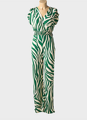 Salopetă-pantalon mâneci scurte mâneci scurte verde MORGAN femeie