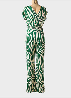 Salopetă-pantalon mâneci scurte mâneci scurte verde MORGAN femeie
