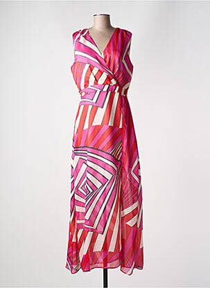 Rochie lungă roz MORGAN femeie