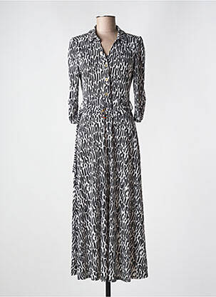 Rochie lungă mâneci lungi mâneci lungi negru MORGAN femeie