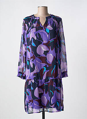Rochie midi imprimeu floral mâneci lungi violet STREET ONE femeie