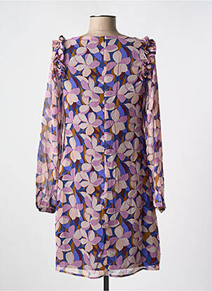 Rochie scurtă croială fluidă mâneci lungi roz MOLLY BRACKEN femeie