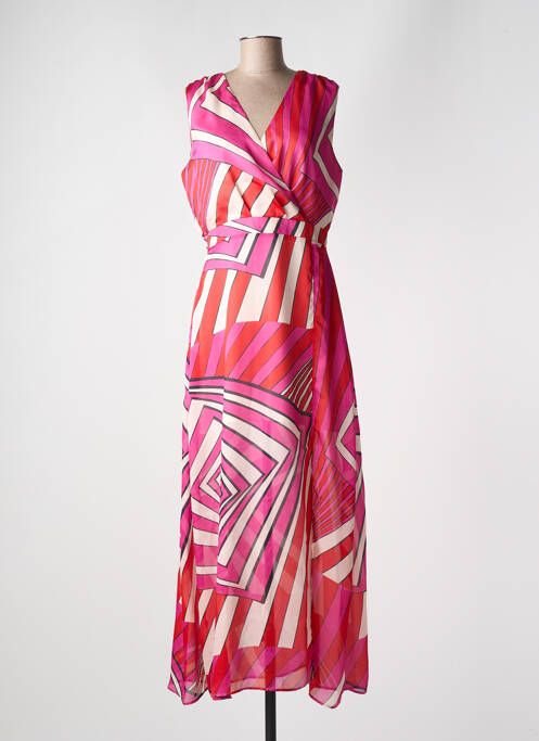 Rochie lungă roz MORGAN femeie