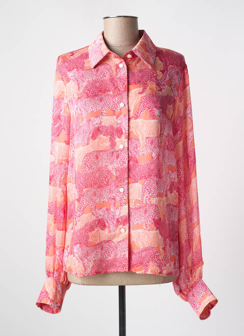 Cămașă imprimeu fantezie mâneci lungi roz MOLLY BRACKEN femme