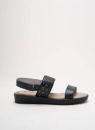 Sandale/pantofi decupați material neted toc plat până la 3 cm negru BEL CANTO femeie