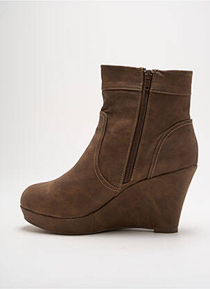 Botine/ghete vârf rotund toc de 7 la 9 cm maro LINETTE ET TONKA femeie