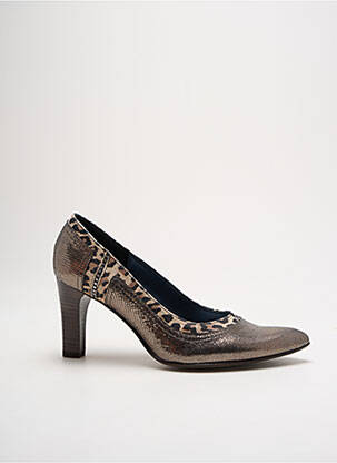 Pantofi cu toc maro UN TOUR EN VILLE femeie