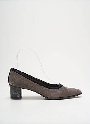 Pantofi cu toc nubuc toc de 4 la 6 cm gri PARLANTI femeie