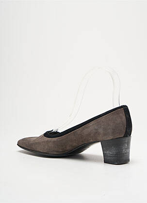 Pantofi cu toc nubuc toc de 4 la 6 cm gri PARLANTI femeie