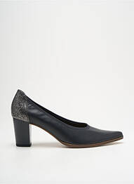 Pantofi cu toc țesătură satinată toc de 4 la 6 cm negru KARSTON femme