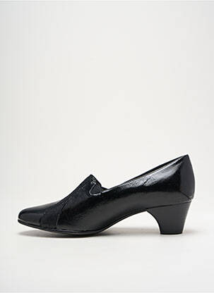 Mocasini arcadă plantară toc de 4 la 6 cm negru OMBELLE femeie