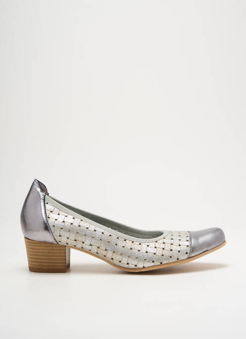 Sandale/Pantofi decupați argintiu UN TOUR EN VILLE femeie