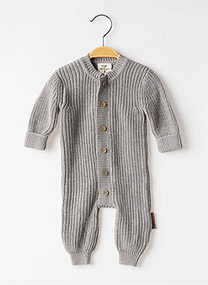 Salopetă-pantalon croială cambrată mâneci lungi gri BABY'S ONLY copil