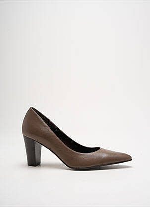 Pantofi cu toc maro PERLATO femeie