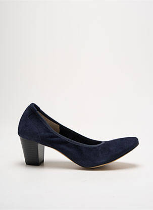 Pantofi cu toc nubuc toc de 4 la 6 cm albastru PERLATO femeie