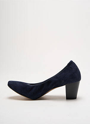 Pantofi cu toc nubuc toc de 4 la 6 cm albastru PERLATO femeie