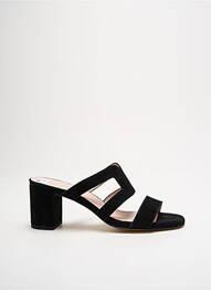 Mulete/saboți nubuc toc de 4 la 6 cm negru TRIVER FLIGHT femme