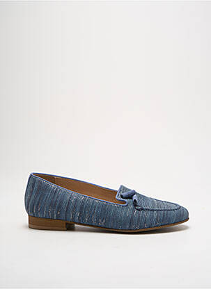 Mocasini țesătură satinată toc plat până la 3 cm albastru PINTO DI BLU femeie