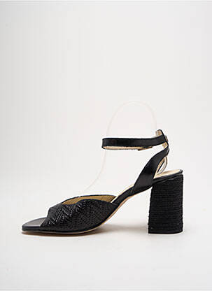 Sandale/pantofi decupați material neted toc de 4 la 6 cm negru MARROQUI SANCHEZ femeie