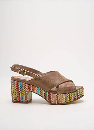 Sandale/Pantofi decupați maro DONNA PIU femeie