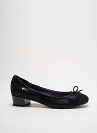 Balerine imprimare toc plat până la 3 cm negru COULEUR POURPRE femme
