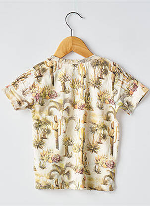 Tricou croială dreaptă mâneci scurte bej NOPPIES băiat