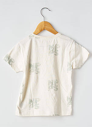 Tricou croială dreaptă mâneci scurte bej NOPPIES băiat