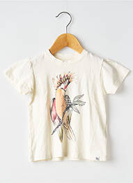 Tricou croială dreaptă mâneci scurte bej NOPPIES fille