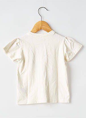 Tricou croială dreaptă mâneci scurte bej NOPPIES fată