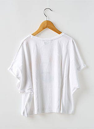 Tricou croială dreaptă mâneci scurte alb TIFFOSI fată
