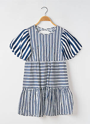 Rochie midi mâneci scurte mâneci scurte albastru TIFFOSI fată