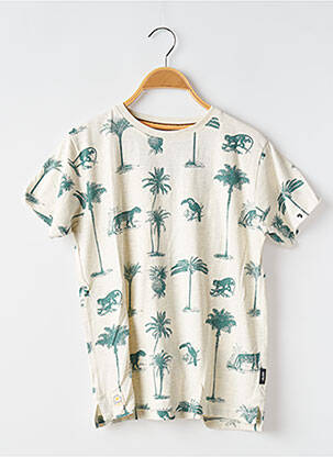 Tricou imprimeu fantezie mâneci scurte bej J AND CO băiat