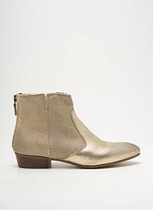 Botine/ghete material neted toc plat până la 3 cm auriu MELINE femeie