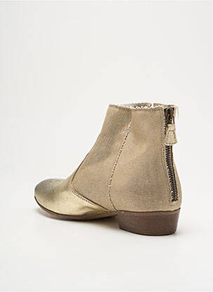 Botine/ghete material neted toc plat până la 3 cm auriu MELINE femeie