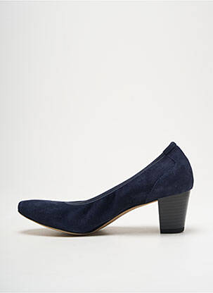 Pantofi cu toc nubuc toc de 4 la 6 cm albastru PERLATO femeie
