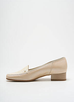 Mocasini material neted toc plat până la 3 cm bej OMBELLE femeie