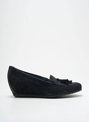 Mocasini arcadă plantară toc de 4 la 6 cm negru SIOUX femeie