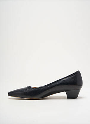 Pantofi cu toc țesătură satinată toc de 4 la 6 cm negru PERLATO femeie
