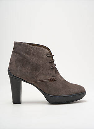 Botine/ghete nubuc toc de 7 la 9 cm gri TRIVER FLIGHT femeie