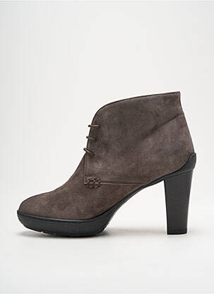 Botine/ghete nubuc toc de 7 la 9 cm gri TRIVER FLIGHT femeie