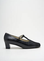 Pantofi cu toc țesătură satinată toc de 4 la 6 cm negru ALEXANDRIA femme