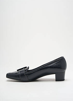 Mocasini material neted toc de 4 la 6 cm albastru ALEXANDRIA femeie