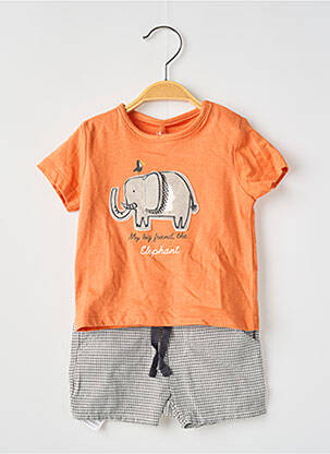Set șort portocaliu BOBOLI băiat